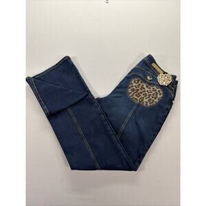 Apple Bottoms Womens 12 

Latto Bootcut Jeans Dark Wash Leopard Pockets NWT Y2K